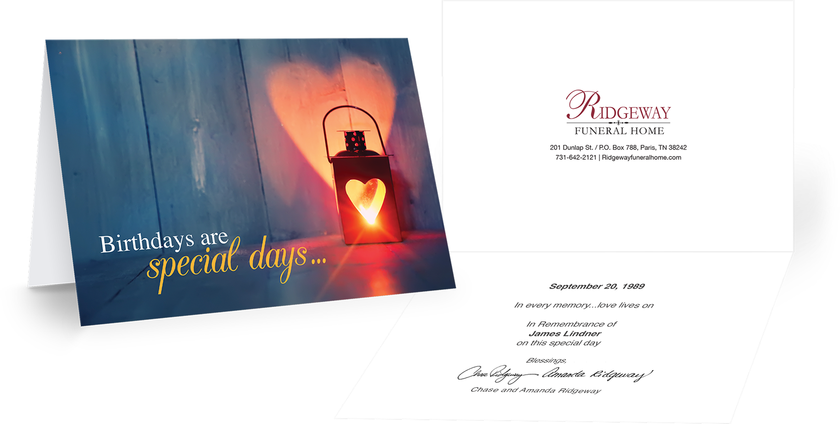 Cemetery Birthday Card