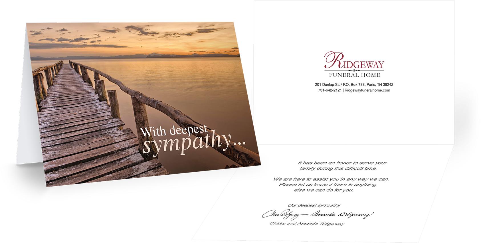 Cemetery Sympathy Card